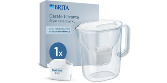 Carafe filtrante BRITA Essential XL blanche