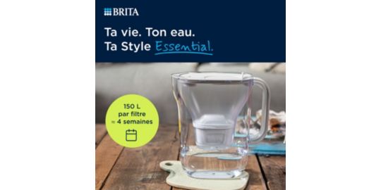 Carafe filtrante BRITA Essential XL blanche