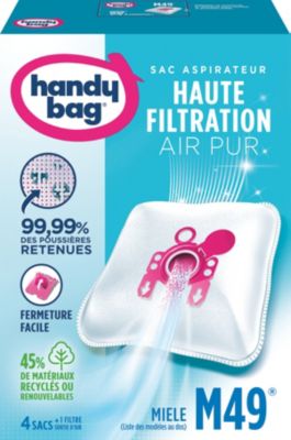 Lot De 10 Premium Sacs D'Aspirateur Pour Miele S2, S 2, Standard | Avec  Fermeture Hygiénique | Avec 2 Filtres[u8920]