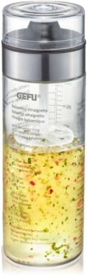 Pebbly - Shaker Vinaigrette en Verre et Bambou Naturel - 450 ml - Gradué -  pour Conserver les Sauces et Préserver les Saveurs