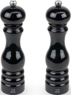 Duo moulins à poivre et sel PEUGEOT Paris Bois Laqué Noir 22cm