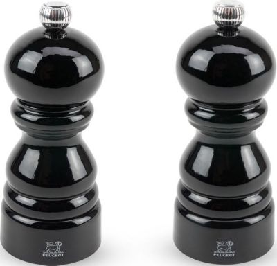 Duo moulins à poivre et sel PEUGEOT Paris Bois Laqué Noir 12cm