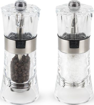 Duo moulins à poivre et sel PEUGEOT Oslo Plastique Transparent 14cm