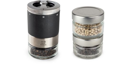 Coffret Moulin à poivre PEUGEOT maestro mp graphite + 3 poivres