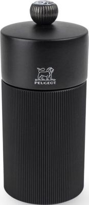 Moulin à sel PEUGEOT Line Aluminium et Bois Noir Alu 12cm