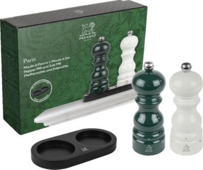 Duo moulins à poivre et sel PEUGEOT Duo Paris Bois Vert Forêt & Ivoire 15cm