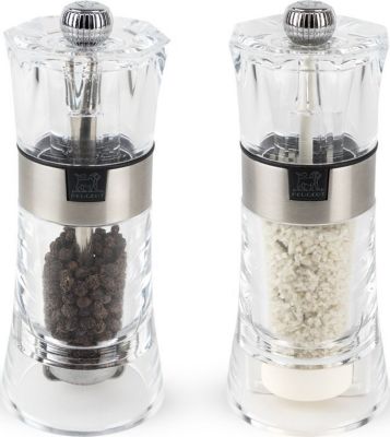 Duo moulins à poivre et sel PEUGEOT Oslo Plastique Transparent 14cm