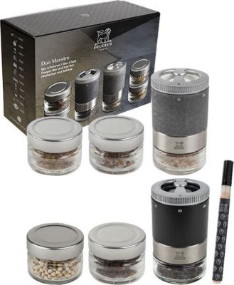 Duo moulins à poivre et sel PEUGEOT Duo Maestro Bois Graphite 11cm