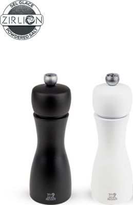 Duo moulins à poivre et sel PEUGEOT Tahiti Bois Noir & Blanc 15cm