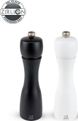 Duo moulins à poivre et sel PEUGEOT Tahiti Bois Noir & Blanc 20cm
