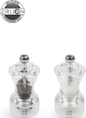 Duo moulins à poivre et sel PEUGEOT Bistro Plastique Transparent 10cm