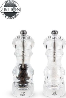Duo moulins à poivre et sel PEUGEOT Nancy Plastique Transparent 18cm