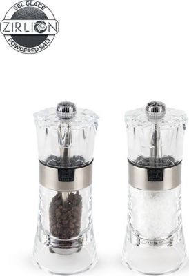 Duo moulins à poivre et sel PEUGEOT Oslo Plastique Transparent 14cm