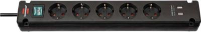 Multiprise BRENNENSTUHL 5 Prises et 2 Ports USB Universelles 3m