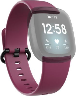 Bracelet pr Fitbit Versa 3/4/Sense (2), bracelet rech., bordeaux