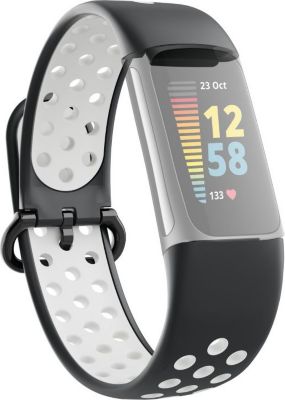 Bracelet HAMA de sport Fitbit Charge 5 noir gris Boulanger