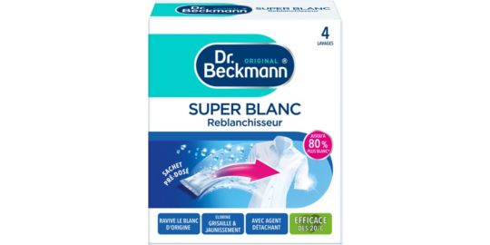 Nettoyant DR BECKMANN Super blanc reblanchisseur x4