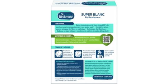 Nettoyant DR BECKMANN Super blanc reblanchisseur x4