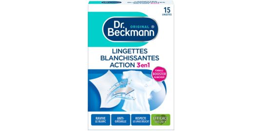 Lingettes DR BECKMANN blanchissantes x15