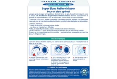 Lingettes DR BECKMANN blanchissantes x15