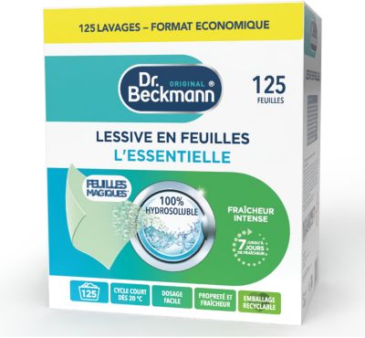 Lessive DR BECKMANN en feuilles L'Essentielle x125 lavages