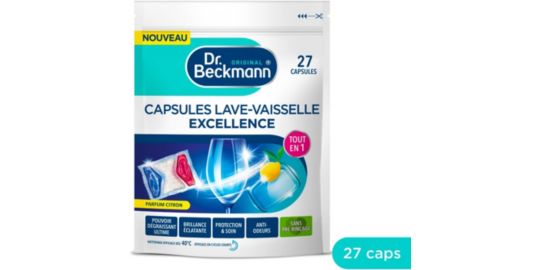 Capsules DR BECKMANN Lave-Vaisselle EXCELLENCE x27 lavages