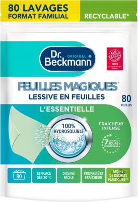 Lessive DR BECKMANN en feuilles L'essentielle x80