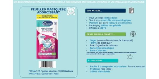 Adoucissant DR BECKMANN Eclosion de rose x30