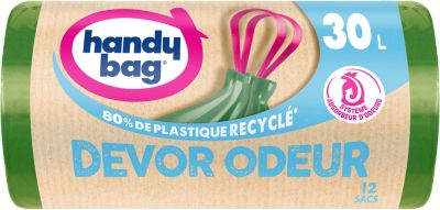 Sac poubelle fixation élastique 30L HANDY BAG : le rouleau à Prix Carrefour