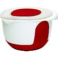 Bol EMSA Mix & Bake avec couvercle 3L blanc/rouge