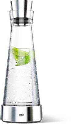 Carafe EMSA Flow Slim verre et inox 1L