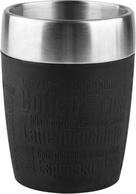 Mug isotherme EMSA de transport 0.2L inox et noir Mug isotherme EMSA de transport 0.2L inox et noir