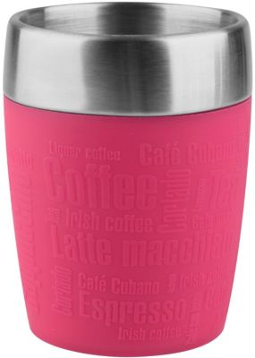 Mug isotherme EMSA de transport 0.2L inox framboise