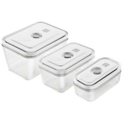 Pack de 3 boîtes sous vide en VERRE et Pompes électrique et manuelle