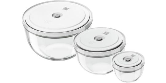 Boîte hermétique ZWILLING 3 bols en verre avec couvercle S-M-L