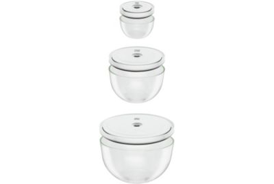 Boîte hermétique ZWILLING 3 bols en verre avec couvercle S-M-L