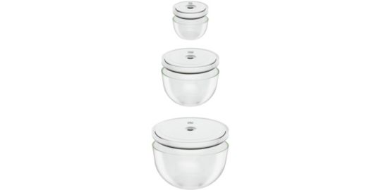 Boîte hermétique ZWILLING 3 bols en verre avec couvercle S-M-L