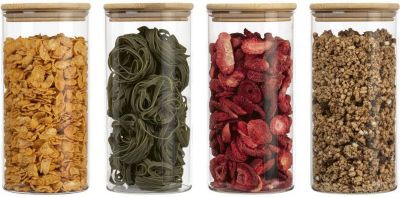 Cuillère à oeuf CLASSBACH Set 4 bocaux en verre et couvercle en bo