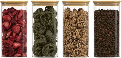 Cuillère à oeuf CLASSBACH Set 4 bocaux en verre conception angulai