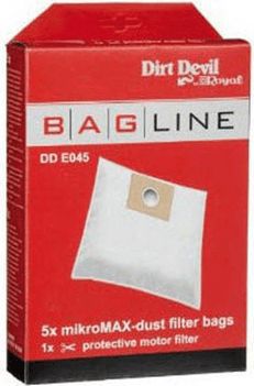 Kit de réparation DIRT DEVIL sachet de sacs x5 dde045 + filtre Kit de réparation DIRT DEVIL sachet de sacs x5 dde045 + filtre