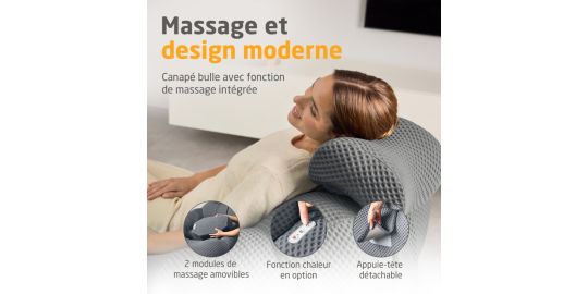Fauteuil MEDISANA Bubble sofa massant gris foncé