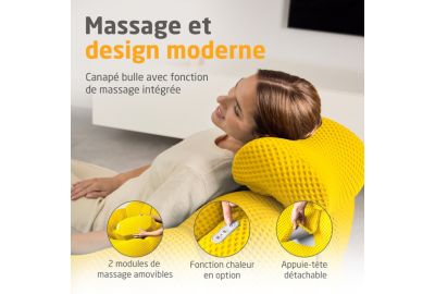 Fauteuil MEDISANA Bubble sofa massant jaune