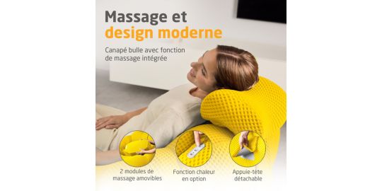 Fauteuil MEDISANA Bubble sofa massant jaune