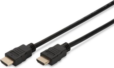 Câble HDMI DIGITUS Cable HDMI male/male - Fiche OR 10m noir