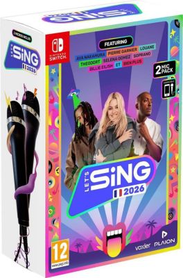 Jeu Switch PLAION Let's Sing 2026 + 2 Micros