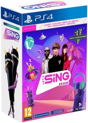 Jeu PS4 PLAION Let's Sing 2025 + 2 Micros