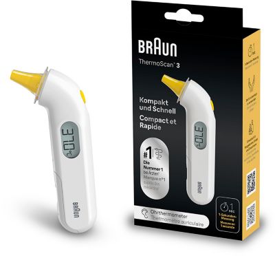 Thermomètre frontal sans contact Braun SensianTM 7 avec technologie Age  Precision® (BNT400) de Braun, Catégorie sans promo : Aubert