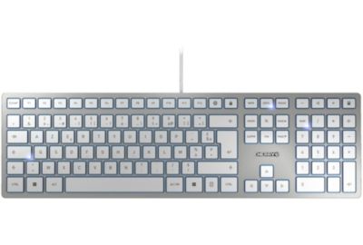 Clavier filaire CHERRY KC 6000 slim blanc/argent