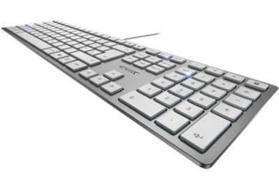 Clavier filaire CHERRY KC 6000 slim blanc/argent