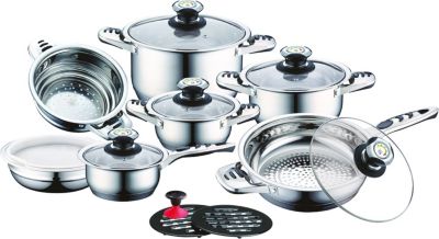 Batterie de cuisine CARL SCHMIDT SOHN 16 pièces en inox 18/10 AURICH